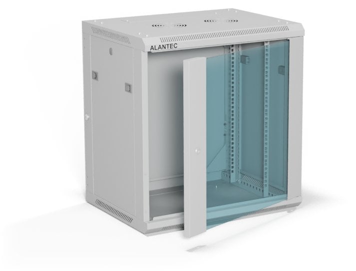 Kabinet rrjeti Alantec 19", 12U, 600x450 mm, gri