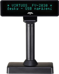 Display klientësh Virtuos FV-2030B, VFD 2x20, USB, i zi