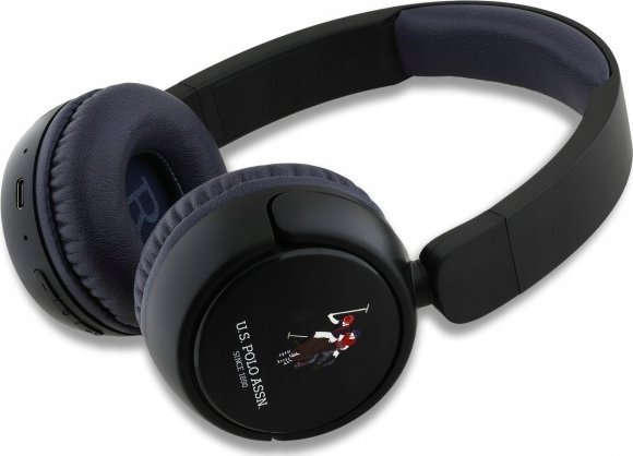 Kufje pa tela US Polo DH Color Logo, Bluetooth 5.3, 30 orë bateri, të zeza
