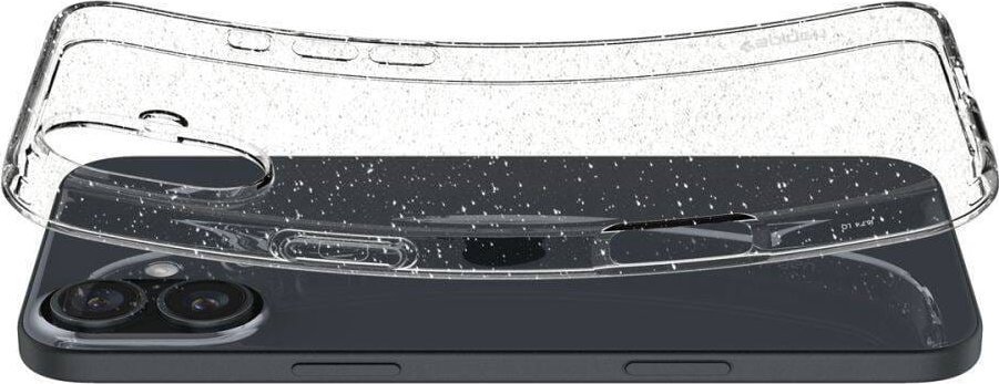 Mbulesë telefoni Spigen Liquid Crystal Glitter, për iPhone 16, TPU, transparente me shkëlqim