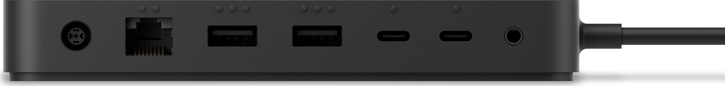 Адаптер Microsoft Surface Thunderbolt 4, повеќе порти, поддршка до 2 монитори 4K, црн