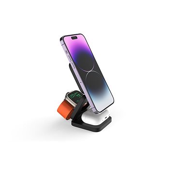 Ngarkues wireless 3n1 CubeNest E310, me MagSafe, gri