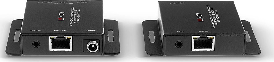 Sistem transmetimi HDMI Lindy I/O Extender 38208, 4K, deri 50m CAT6, i zi