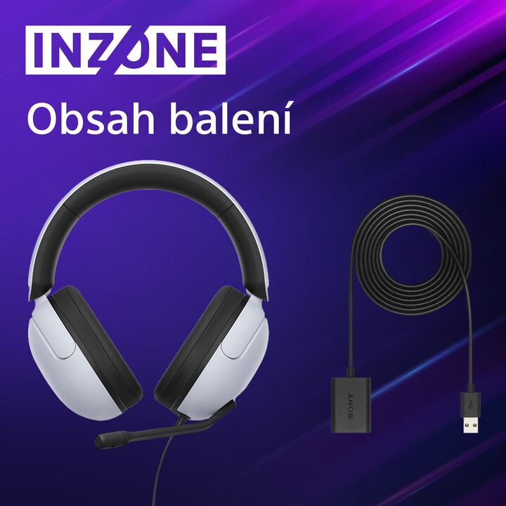 Kufje Sony Inzone H3, të bardha
