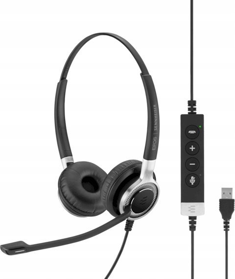 Kufje me kabllo EPOS Impact SC 660 ANC, USB, anulim aktiv i zhurmës, të zeza