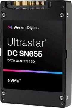 Disk SSD për server WD DC SN655, 3.84TB, 2.5", 6800 MB/s, i zi