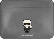 Mbrojtëse për laptop Karl Lagerfeld Black, deri 16", lëkurë eko Saffiano, e zezë