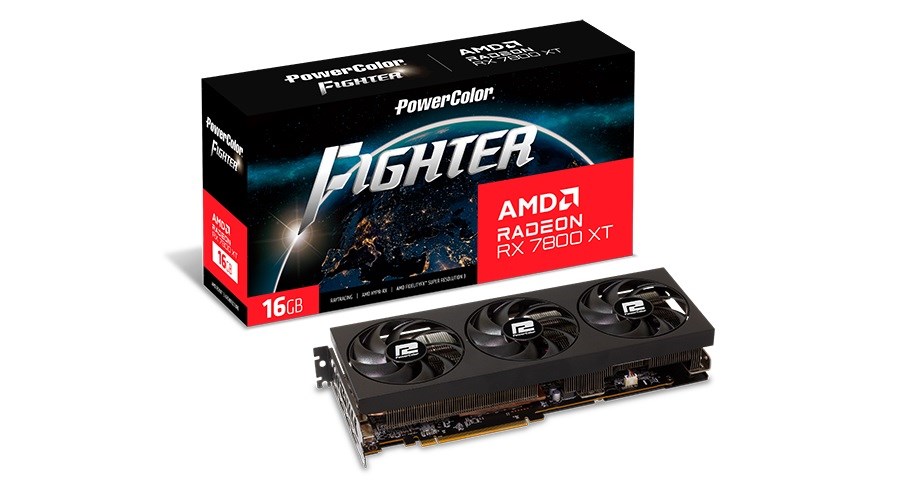 Kartë grafike PowerColor AMD Radeon RX 7800 XT, 16 GB GDDR6