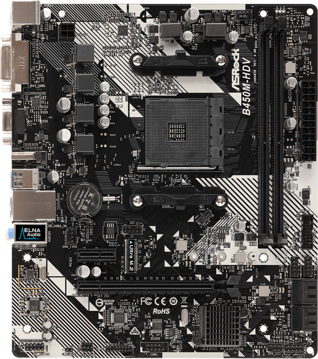 Pllakë amë ASRock B450M-HDV R4.0 - AMD B450