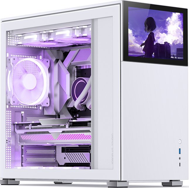 Kasë Jonsbo D41 Screen ATX Case, Tempered Glass, e bardhë