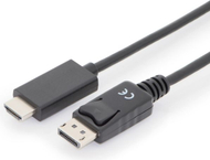 Kabllo Digitus (AK-340303-010-S) DisplayPort - HDMI, 1m, e zezë Kabllo Digitus (AK-340303-010-S) DisplayPort - HDMI, 1m, e zezë