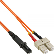 Kabllo optike InLine Patch Cord MTRJ SC, OM2 50/125µm, 5m, portokalli