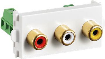 Modul A/V Value Accessories 25.99.8202, 3xRCA, i bardhë