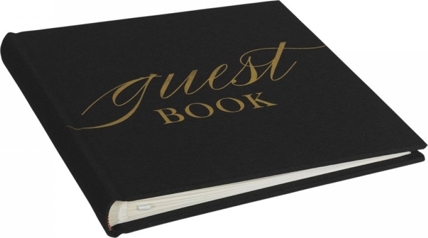 Книга за гости Base Line Canvas Album, 20x20cm, 40 страници, црна