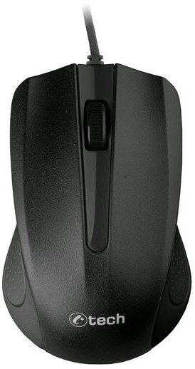 Глушец со кабел C TECH WM 01BK, оптички, 1200 DPI, црн