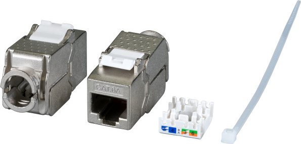 Modul keystone EFB Cat6A RJ45 10GE Slim, metalik, pa vegla