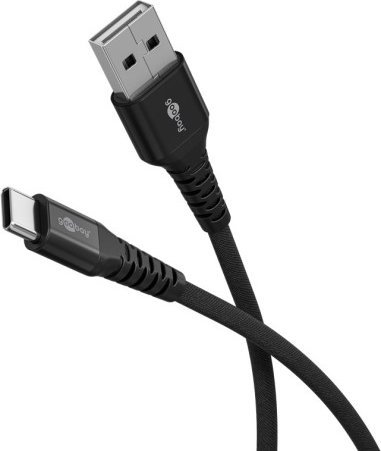 Kabllo USB Goobay 74527, USB A në USB C, 2m, 60W, i zi