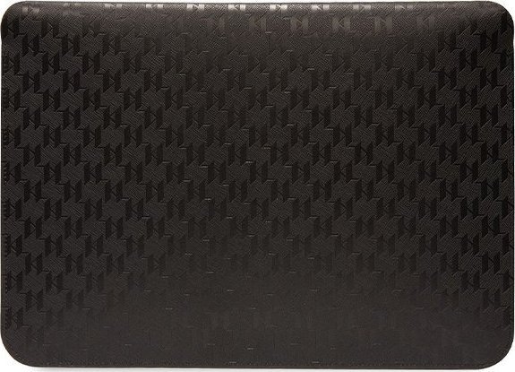 Mbështjellëse laptopi Karl Lagerfeld Saffiano Monogram Ikonik, 14", pambrojtje nga gërvishtjet, e zezë