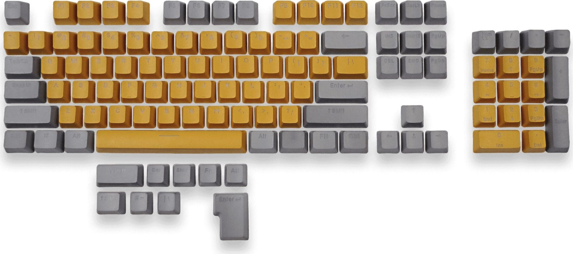 Set keycaps MOUNTAIN Mineral PBT Wulfenite B, 113 taste, profili OEM, PBT double shot