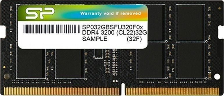 RAM меморија за лаптоп Silicon Power SODIMM SP008GBSFU320X02, DDR4, 8GB, 3200MHz
