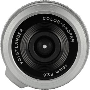 Objektiv Voigtlander Color Skopar 18mm f/2.8, për Fujifilm X, argjendtë