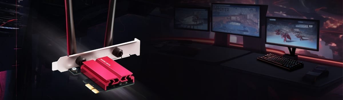 Adapter Wi-Fi Mercusys MA86XE, PCIe, AXE5400 Tri-Band, Bluetooth 5.3