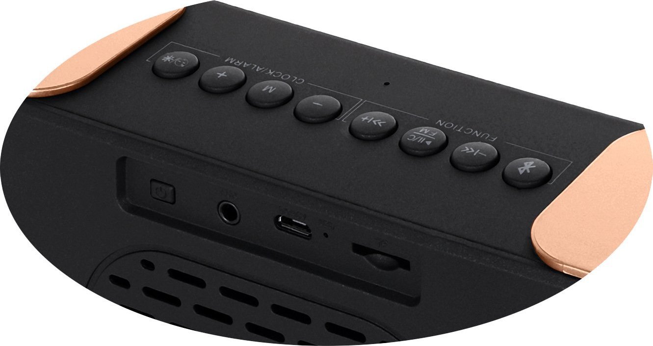 Radio alarm Adler AD1190, Bluetooth, ekran LED, bakër