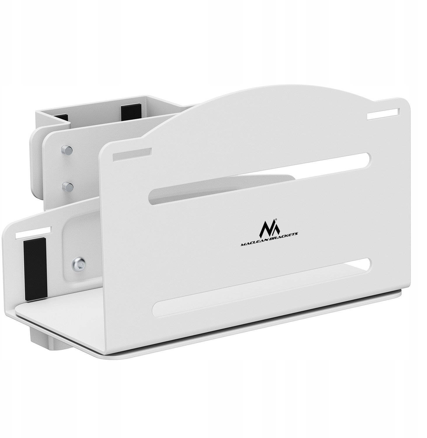 Mbajtës PC Maclean MC-116, deri 10 kg, i rregullueshëm, i bardhë