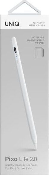 Смарт пенкало touch Uniq Pixo Lite 2.0, магнетно, за iPad, бело
