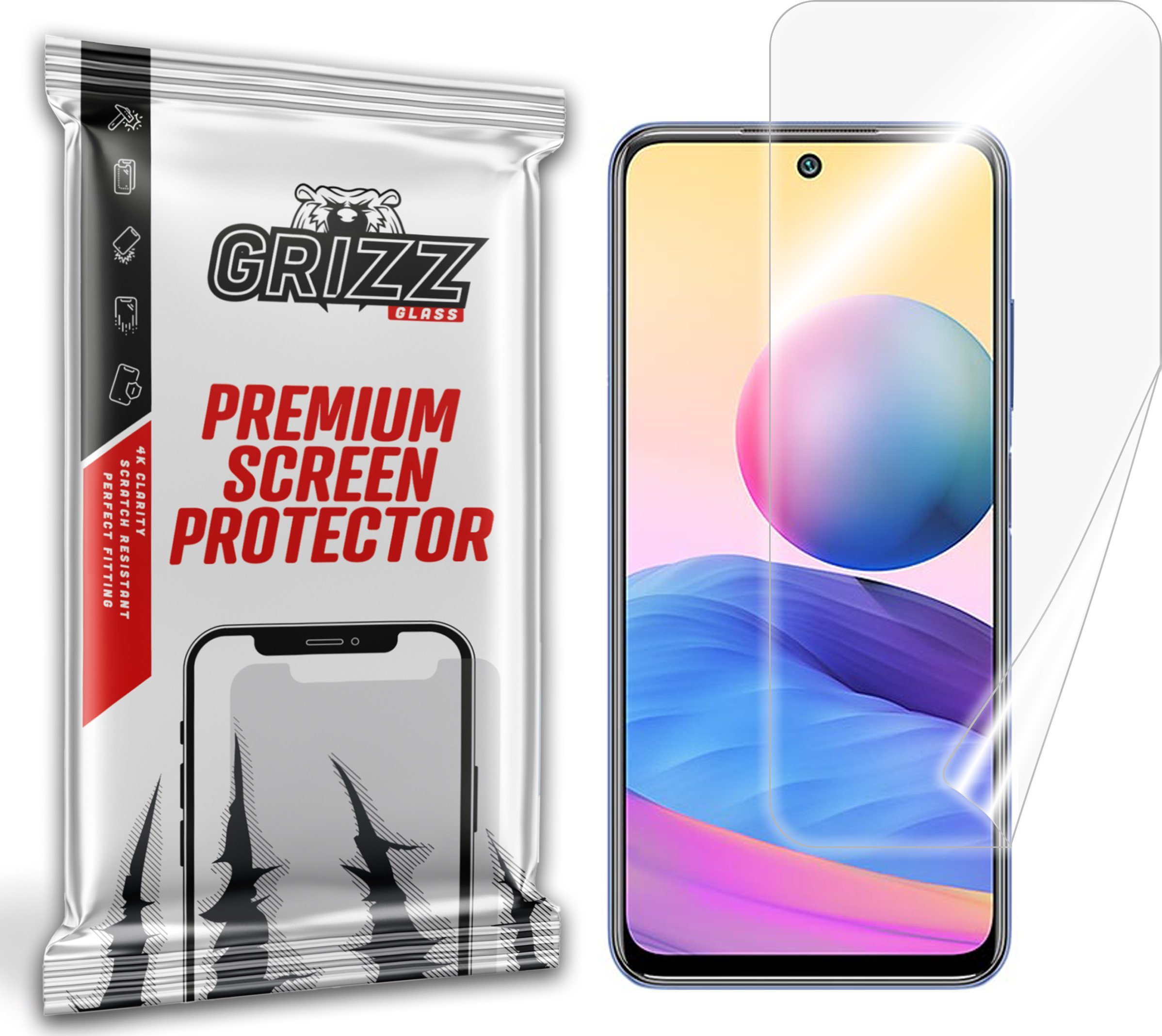 Mbrojtëse ekrani GrizzGlass Ceramic Film për Xiaomi Redmi Note 10 5G, keramik, transparente