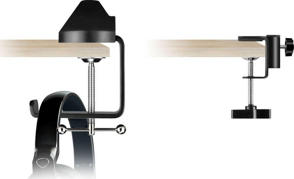 Kapëse tavoline për mikrofon Mozos CLAMPMIC, universale, deri 7 cm, e zezë