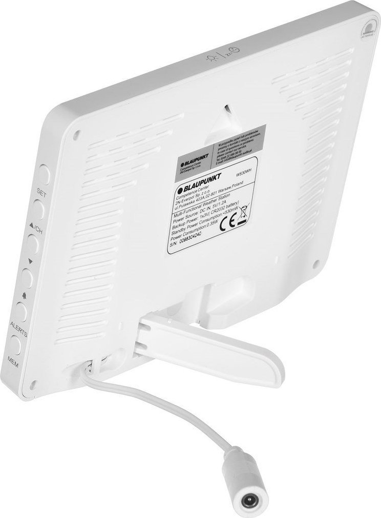 Stacion moti Blaupunkt WS30WH, ekran LCD, sensorë pa tela, i bardhë