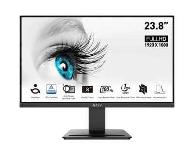 Monitor MSI Pro MP2412, 23.8", Full HD, 100 Hz, i zi
