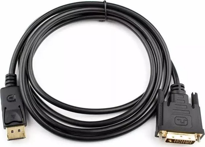 Kabllo DisplayPort në DVI RoGer RO-DP2DVI-1.8M, 1.8 m, Dual Link, e zezë