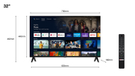 Televizor TCL S54 32S5400A , 81.3 cm (32"), HD Smart TV, Wi-Fi, i argjendtë