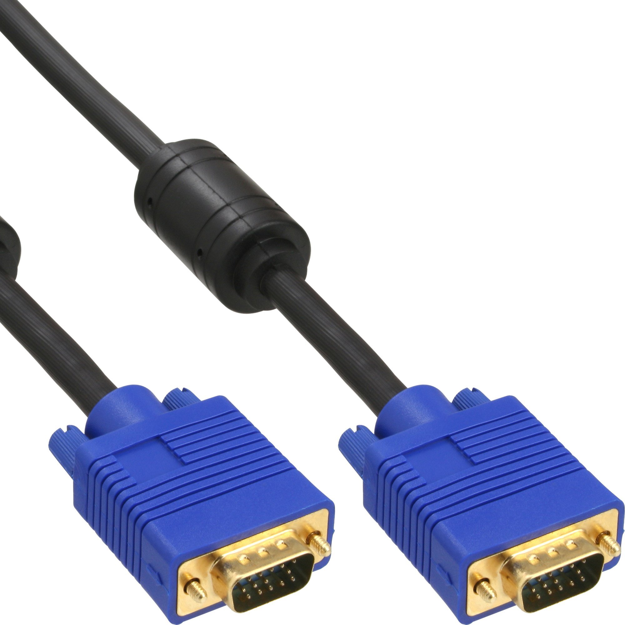 Kабел VGA InLine D Sub 17710S, 3m, машки машки, сина