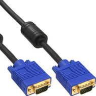 Kabllo VGA InLine D Sub 17710S, 3m, mashkull mashkull, blu