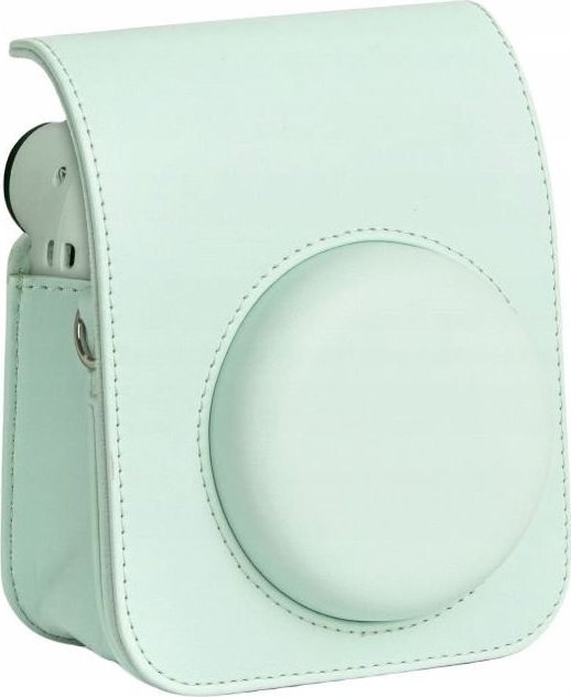 Çantë mbrojtëse LoveInstant për Fujifilm Instax Mini 12, lëkurë eco, me rrip, jeshile mentol