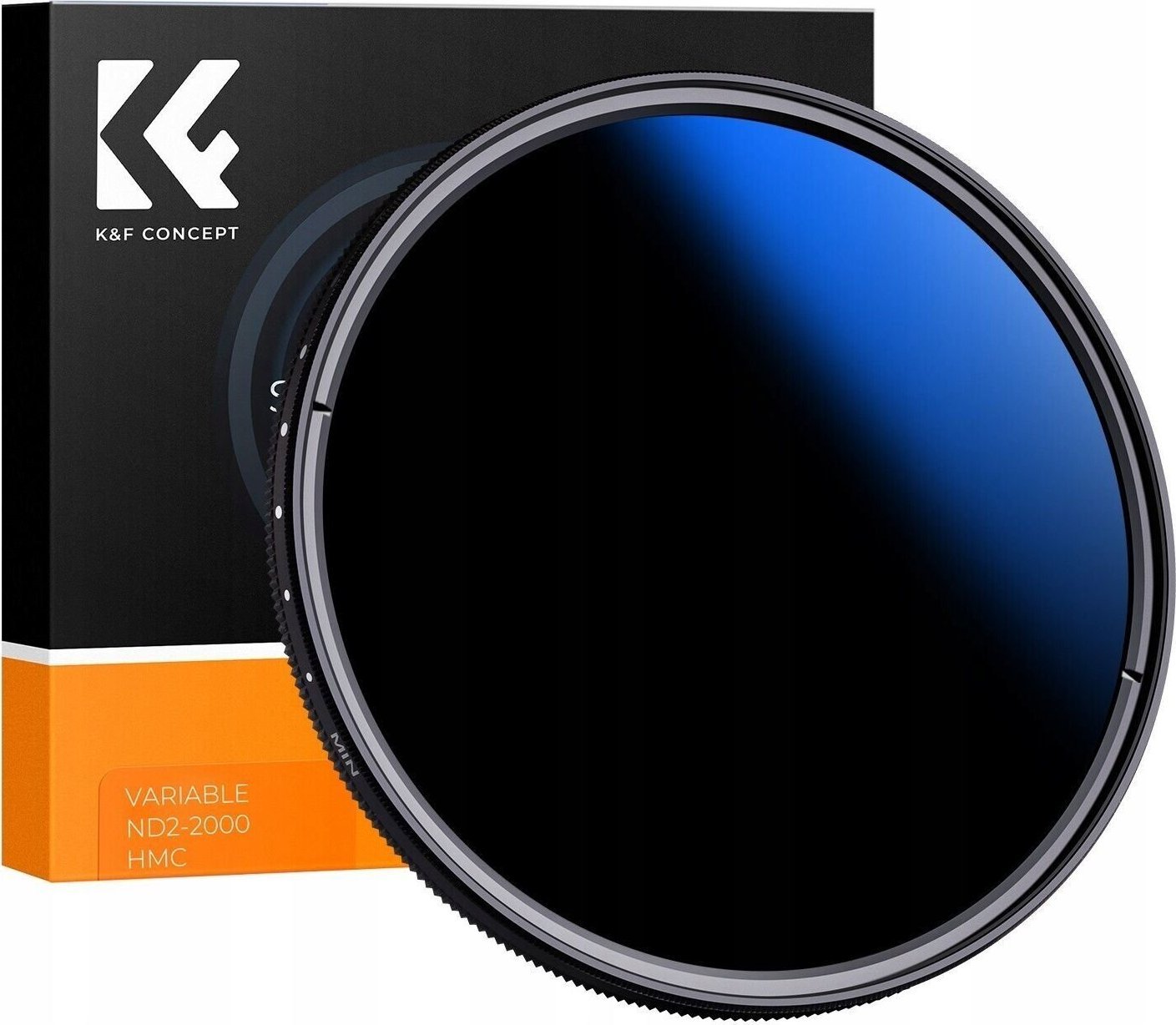 Filter ND i rregullueshëm K&amp;F Concept ND2 ND2000, 67mm, xham optik MC Nano, i zi