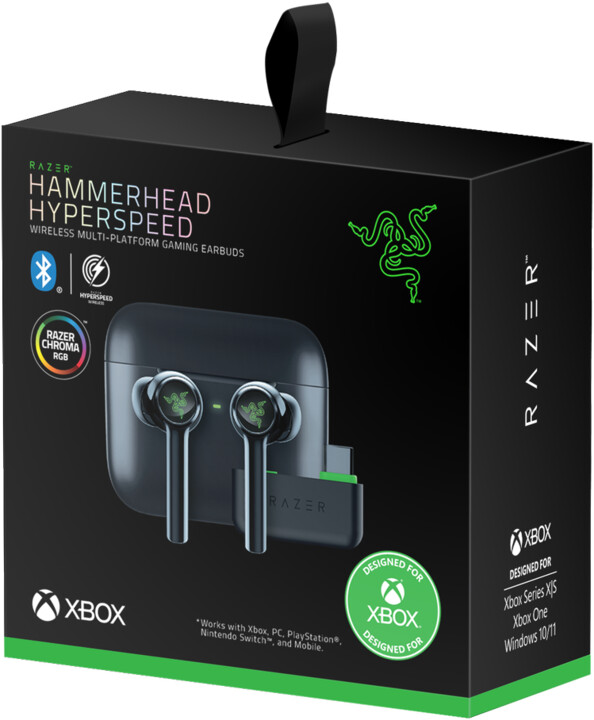 Dëgjuese Razer Hammerhead HyperSpeed ​​(Xbox Licensed), të zeza
