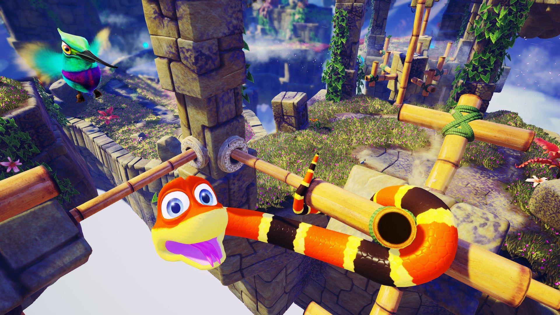 Lojë Xbox One Snake Pass, aventurë puzzle, për një lojtar, shumëngjyrëshe