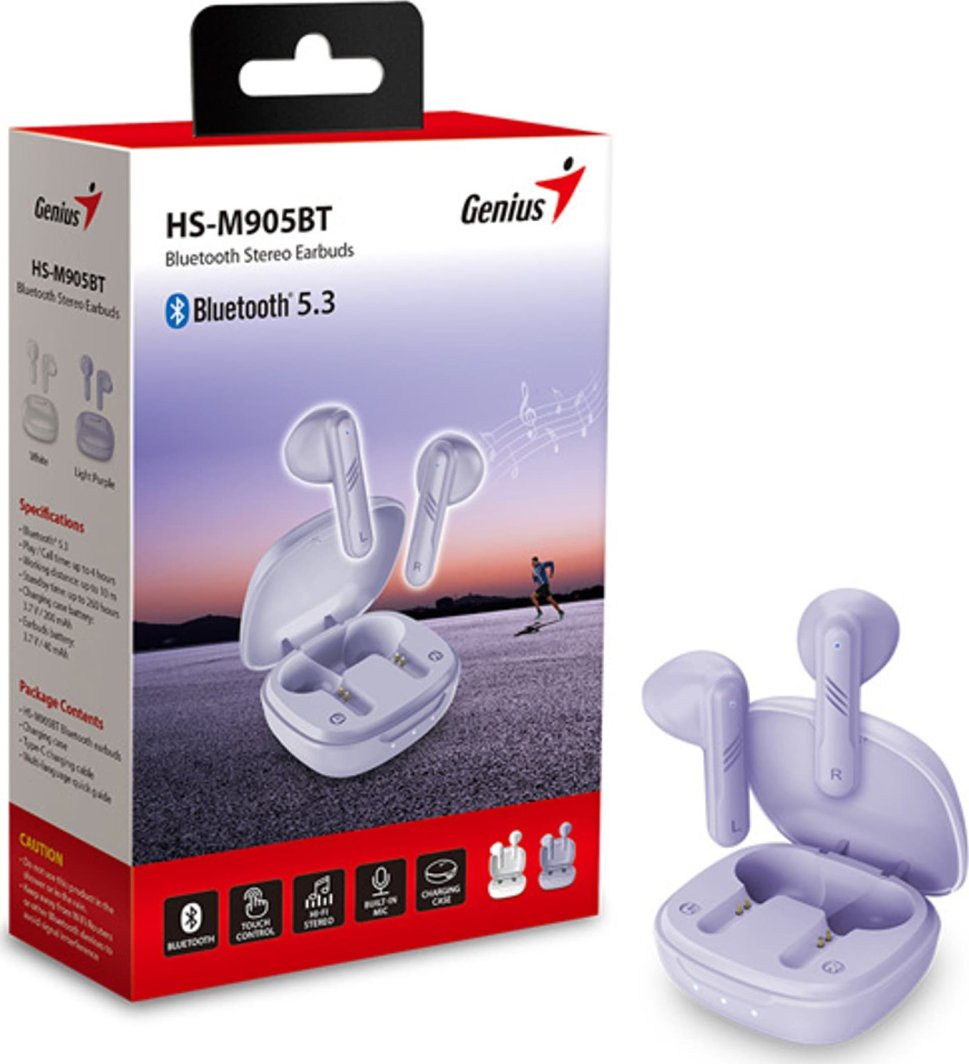 Dëgjuese Genius HS-M905BT, të vjollcë