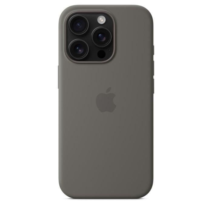 Apple iPhone 16 Pro Silicone Case with MagSafe, Stone Gray