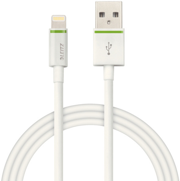 Shfaq detaje për Kabllo Leitz XL, Lightning, USB (M) në Lightning (M), 2m, e bardhë  Kabllo Leitz XL, Lightning, USB (M) në Lightning (M), 2m, e bardhë