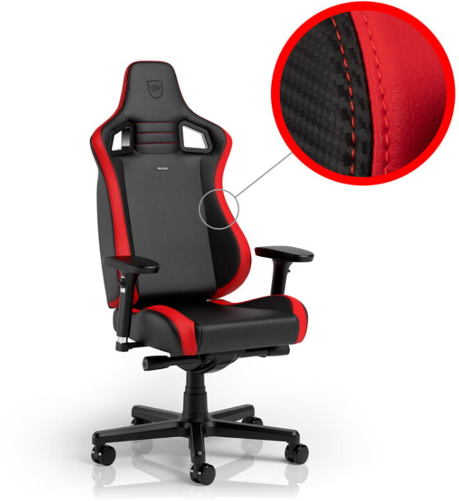 Столица noblechairs EPIC Compact, црна / црвена