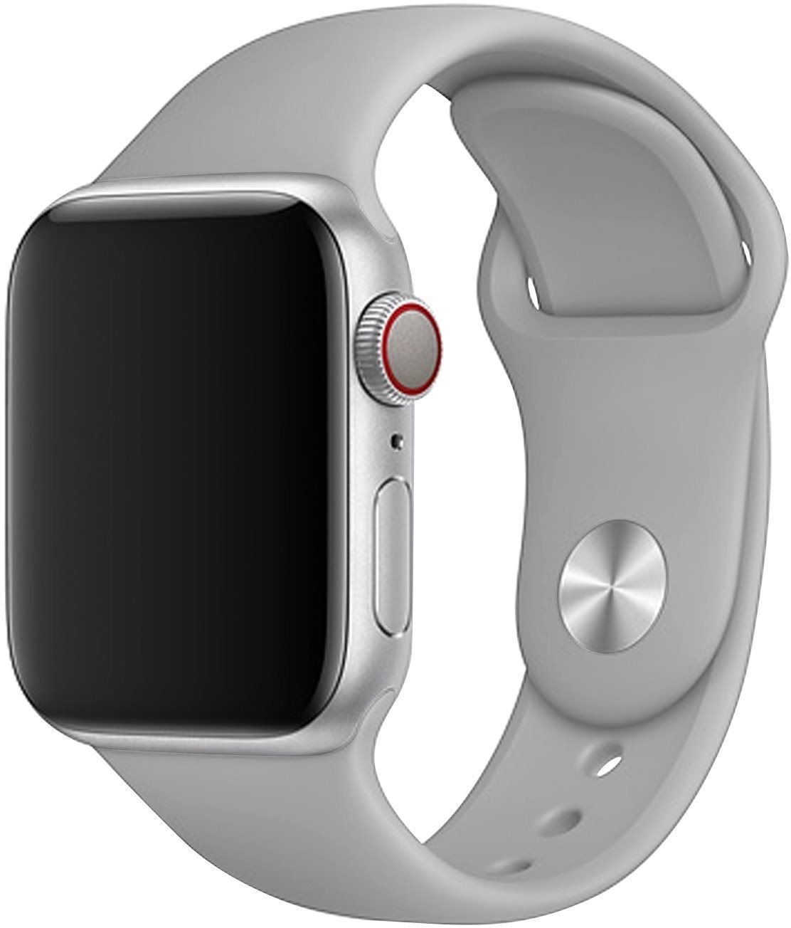Rrip silikoni për Apple Watch Eternico Essential, 42mm 44mm 45mm, madhësia S M, gri çeliku