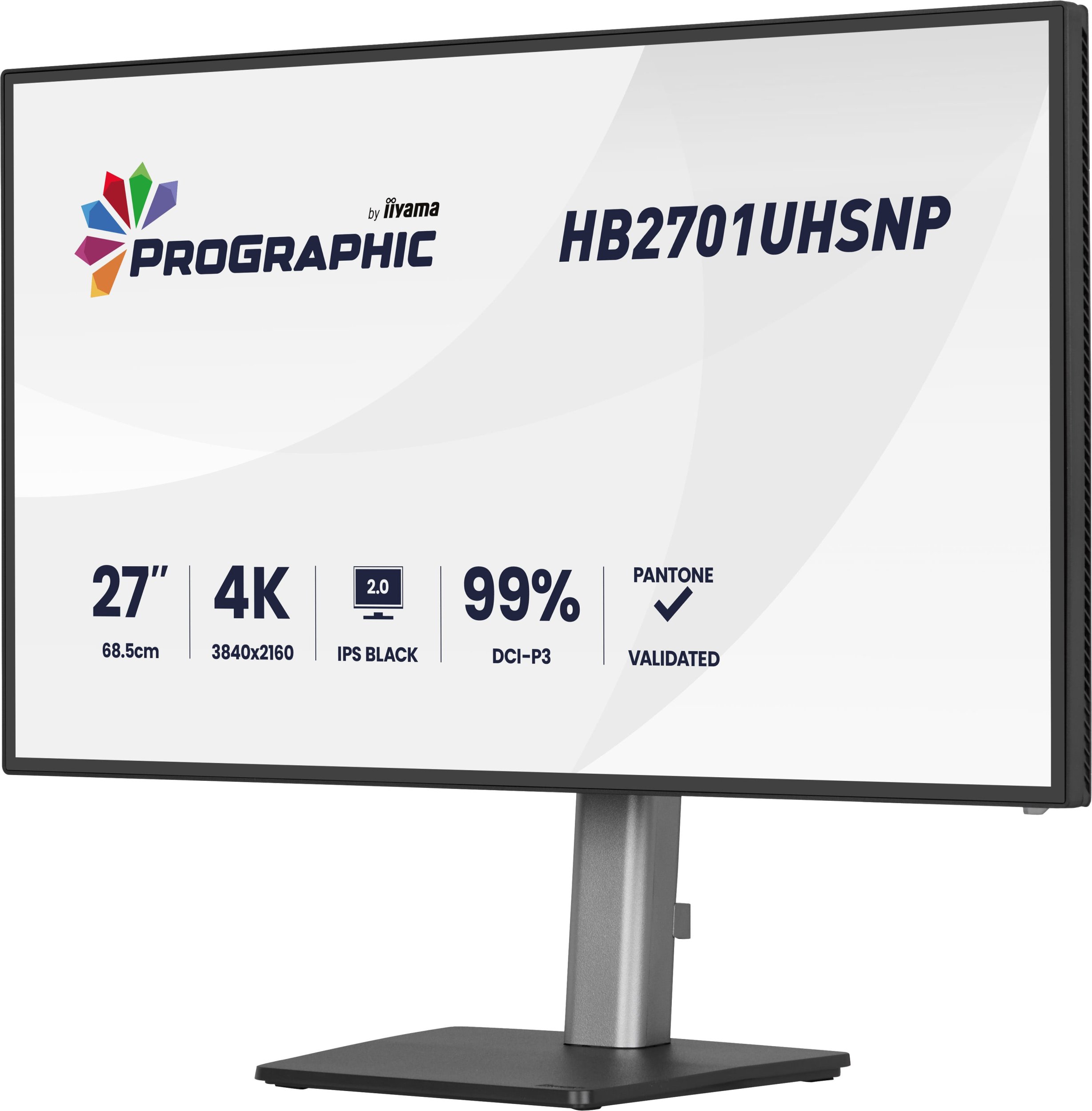 Monitor profesional Iiyama ProLite ProGraphic HB2701UHSNP-B1, 27", 4K UHD, i zi