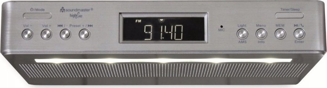 Radio kuzhine Soundmaster UR2045SI, DAB+, FM, Bluetooth, argjend