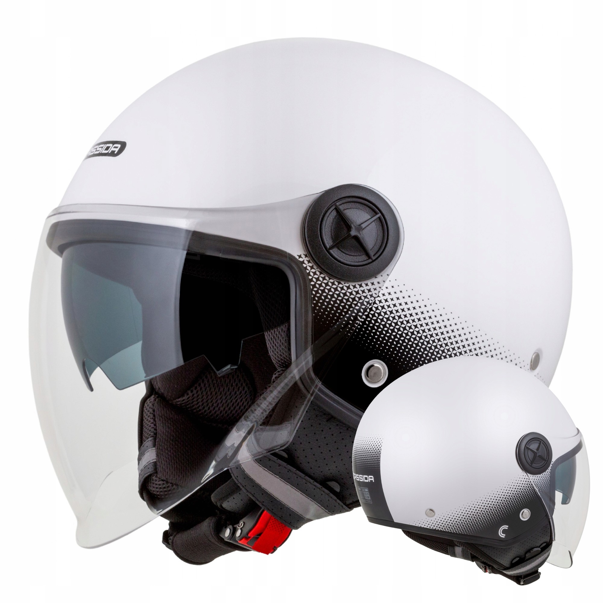 Мото кацига Cassida Handy Plus Jet, големина M, црна