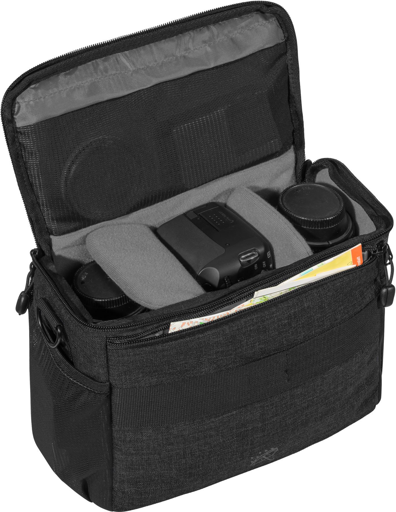 Çantë fotografike PEDEA DSLR Fashion XL, mbrojtje nga shiu, me rrip shpatulle, e zezë